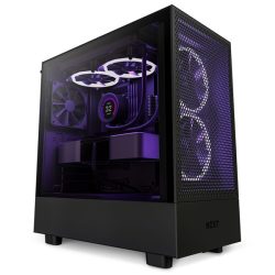 NZXT H5 Flow Fekete (Táp nélküli) ablakos ATX ház