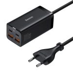   Baseus GaN3 Pro CCGP000101, 2x USB + 2x Type-C, 100W, Fekete univerzális hálózati töltő