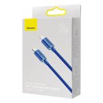  Baseus Crystal Shine Series CAJY000203, 20 W, 1.2m, kék USB-C - Lightning gyorstöltő kábel