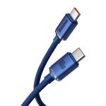   Baseus Crystal Shine Series CAJY000703 USB-C - USB-C 100 W, 2m, kék gyorstöltő kábel