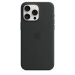   Apple MT1M3ZM/A iPhone 15 Pro Max Silicone Case fekete szilikon MagSafe hátlap