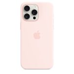   Apple MT1U3ZM/A iPhone 15 Pro Max Silicone Case Light Pink szilikon MagSafe hátlap