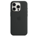   Apple MT1A3ZM/A iPhone 15 Pro Silicone Case fekete szilikon MagSafe hátlap