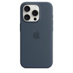   Apple MT1D3ZM/A iPhone 15 Pro Silicone Case Storm Blue szilikon MagSafe hátlap