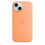   Apple MT0W3ZM/A iPhone 15 Silicone Case Orange Sorbet szilikon MagSafe hátlap