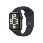   Apple Watch SE3 Cellular (44mm) éjfekete alumínium tok , éjfekete sport szíj (M/L) okosóra