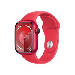 Apple Watch S9 Cellular (41mm) RED alumínium tok , RED sport szíj (S/M) okosóra