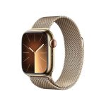   Apple Watch S9 Cellular (41mm) arany rozsdamentes acél tok , arany milánói pánt okosóra