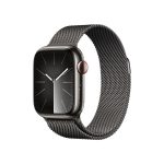   Apple Watch S9 Cellular (41mm) grafit rozsdamentes acél tok , grafit milánói pánt okosóra