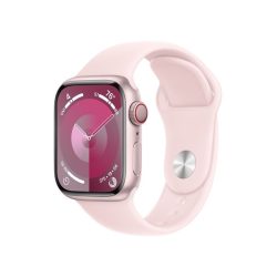 Apple Watch S9 Cellular (41mm) pink alumínium tok , világos pink sport szíj (S/M) okosóra