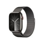   Apple Watch S9 Cellular (45mm) grafit rozsdamentes acél tok , grafit milánói pánt okosóra