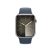 Apple Watch S9 Cellular (45mm) ezüst rozsdamentes acél tok , kék sport szíj (S/M) okosóra