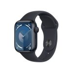   Apple Watch S9 GPS (41mm) éjfekete alumínium tok , éjfekete sport szíj (M/L) okosóra