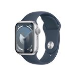   Apple Watch S9 GPS (41mm) ezüst alumínium tok , kék sport szíj (S/M) okosóra