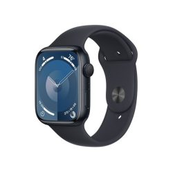 Apple Watch S9 GPS (45mm) éjfekete alumínium tok , éjfekete sport szíj (S/M) okosóra