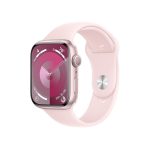   Apple Watch S9 GPS (45mm) pink alumínium tok , világos pink sport szíj (M/L) okosóra