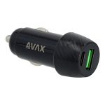   AVAX CC303B CARLY 38W Autós töltő USB A (QC)+Type C (PD), fekete