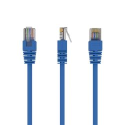 Gembird PP12-1M/B 1m RJ45 CAT5e UTP M/M kék kábel