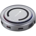   Canyon Multiport Docking Station with 5 port, with wireless charger 10W, 2*Type C+1*HDMI+1*VGA+1*USB3.0+1*USB2.0. Input