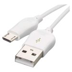   Emos SM7004W USB-A 2.0 / micro USB-B 2.0, Quick Charge, 1 m, fehér töltő- és adatkábel