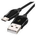   Emos SM7004B USB-A 2.0 / micro USB-B 2.0, Quick Charge, 1 m, fekete töltő- és adatkábel