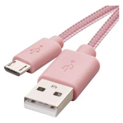 Emos SM7006P USB-A 2.0 / micro USB-B 2.0, 1 m, rózsaszín töltő- és adatkábel