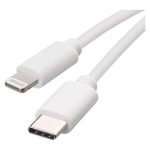   Emos SM7015W USB-C 2.0 / Lightning MFi, 1 m, fehér töltő- és adatkábel