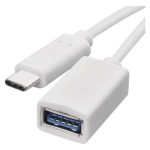   Emos SM7054 USB-A 3.0 / USB-C 3.0 redukciós funkcióval, 15 cm, fehér adat OTG kábel