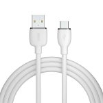   AVAX CB621 CREAMY+ USB A-Type C 2.4A, 1,5m fehér-ezüst gyorstöltő kábel