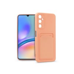 Haffner HF262500 Samsung Galaxy A05s rózsaszín szilikon hátlap kártyatartóval