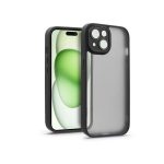   Haffner HF240072 Apple iPhone 15 Plus Variete fekete hátlap kameravédő peremmel, lencsevédő üveggel
