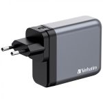   Verbatim 32203 GNC-140 GaN Charger 140W USB Type-A + 3xType-C hálózati töltő adapter