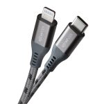 Boompods Tide grafitszürke USB C / Lightning kábel