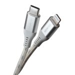 Boompods Tide titánium szürke USB C / Lightning kábel