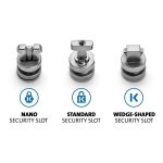   Kensington K68001WW ClickSafe 3-in-1 T-Bar / Wedge / Nano zárhelyekhez zárfej