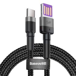 Baseus CATKLF-PG1 Cafule 1m USB/Type-C fekete-szürke adat- és töltőkábel