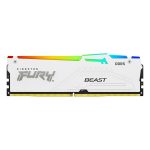   Kingston 32GB 6000MHz DDR-5 Fury Beast White RGB EXPO (Kit! 2db 16GB) (KF560C30BWEAK2-32) memória