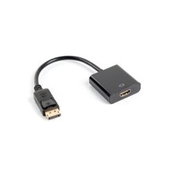 Lanberg AD-0009-BK 10cm Displayport apa - HDMI anya adapter