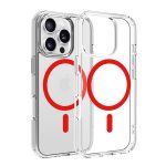   Dviced DV511021 MagSafe iPhone 16 Pro átlátszó/piros hátlap