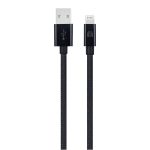   Dviced DV120002 1,25m USB A - Lightning fekete szőtt borítású adat- és töltőkábel