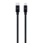   Dviced DV120005 1,25m Type-C - Lightning fekete szőtt borítású adat- és töltőkábel