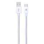   Dviced DV120008 1,25m USB A - Type-C fehér szőtt borítású adat- és töltőkábel