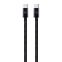 Dviced DV120009 25cm Type-C fekete szőtt borítású adat- és töltőkábel