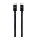   Dviced DV120010 1,25m Type-C fekete szőtt borítású adat- és töltőkábel