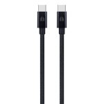   Dviced DV120012 2m Type-C fekete szőtt borítású adat- és töltőkábel