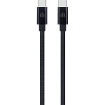   Dviced DV120013 3m Type-C fekete szőtt borítású adat- és töltőkábel