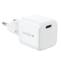 Dviced DV221004 30W Type-C GaN fehér hálózati töltő + Type-C kábel