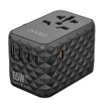   Dviced DV240001 65W UK, EU, USA, Ausztrália GaN fekete utazó adapter