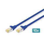 DIGITUS Cat.6A S/FTP LSZH 1m kék patch kábel (10db/csomag)