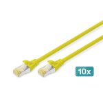   DIGITUS Cat.6A S/FTP LSZH 3m sárga patch kábel (10db/csomag)